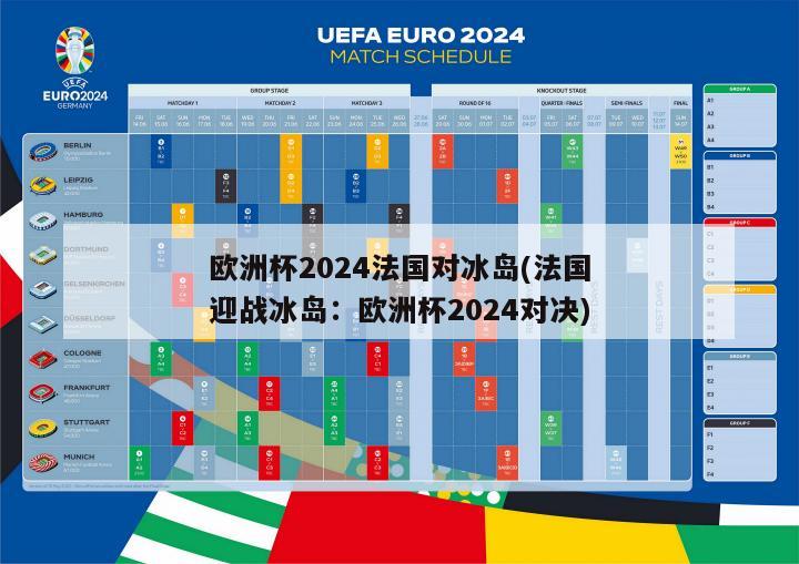 欧洲杯2024法国对冰岛(法国迎战冰岛：欧洲杯2024对决)