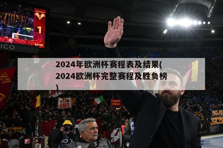 2024年欧洲杯赛程表及结果(2024欧洲杯完整赛程及胜负榜)